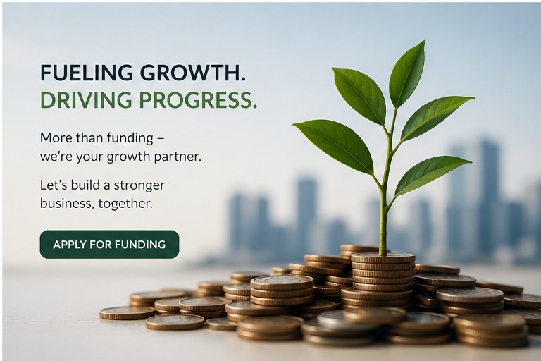 Kago FS growth-focused funding panel with coins and a young plant